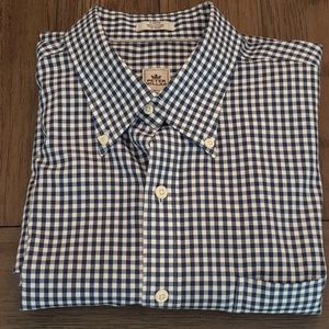 Peter Millsr Nanoluxe Blue Check Button Shirt L